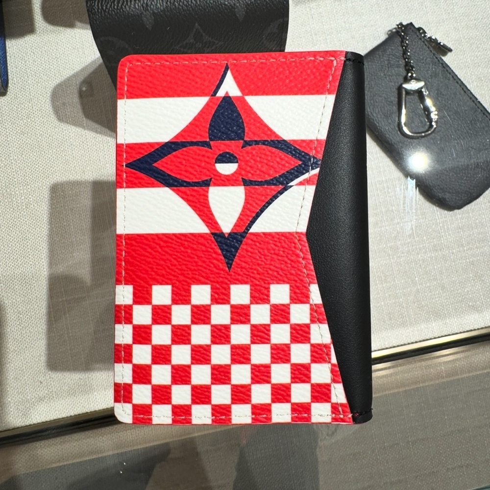 Louis Vuitton Red White and Black Monogram Card Holder